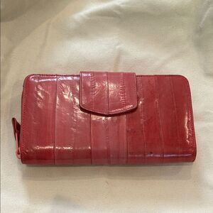 Vintage Pink eel, skin wallet